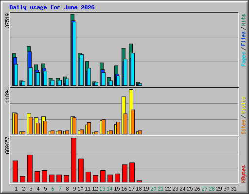 Daily usage for June 2026